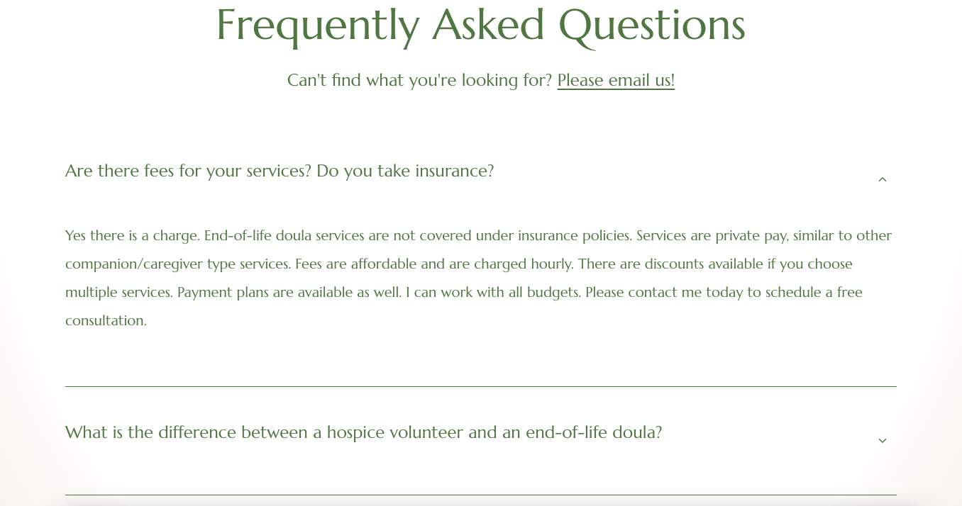 Meaningful EndCare page